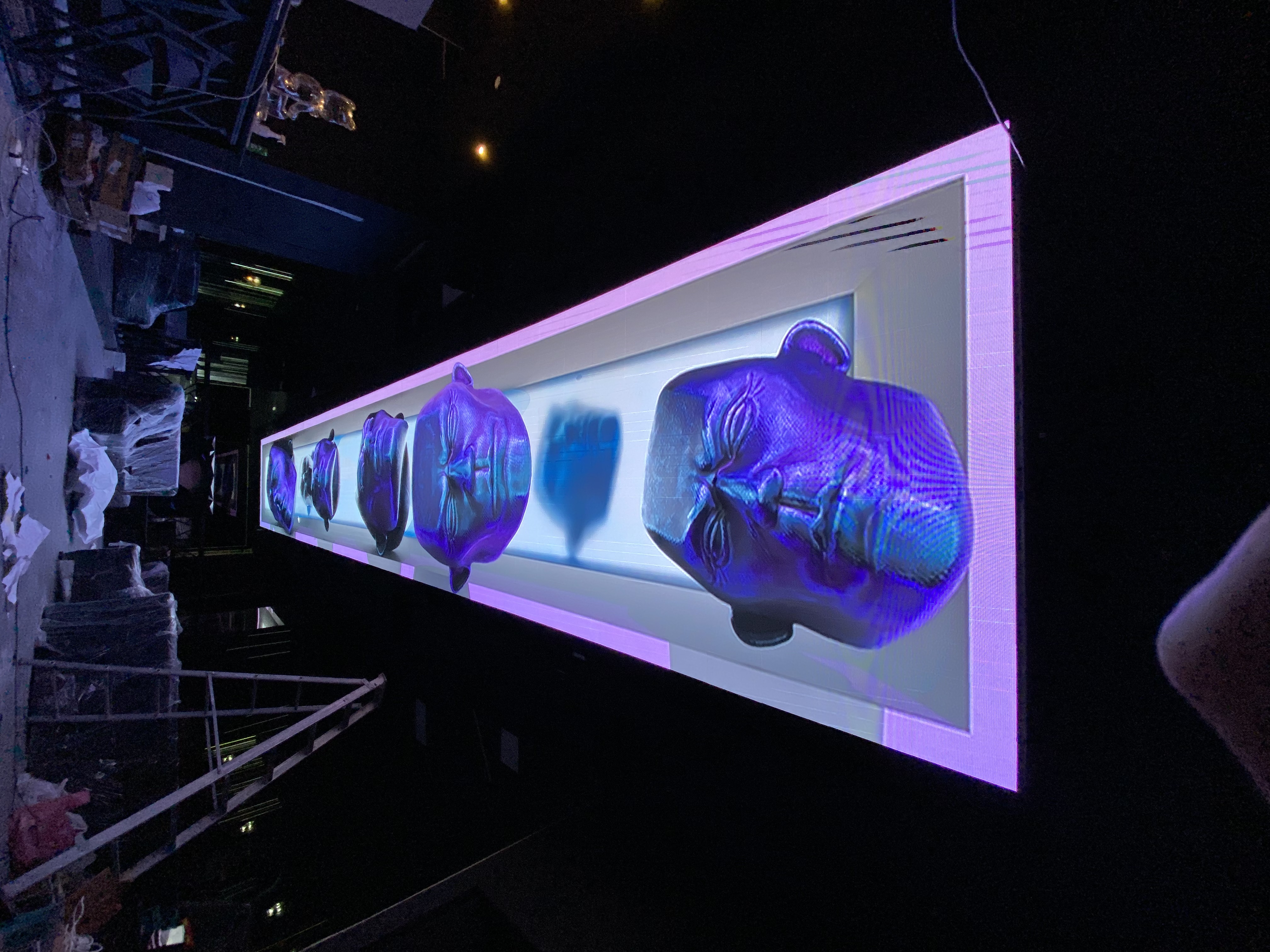 Custom LED display installation hospitality venue UAE