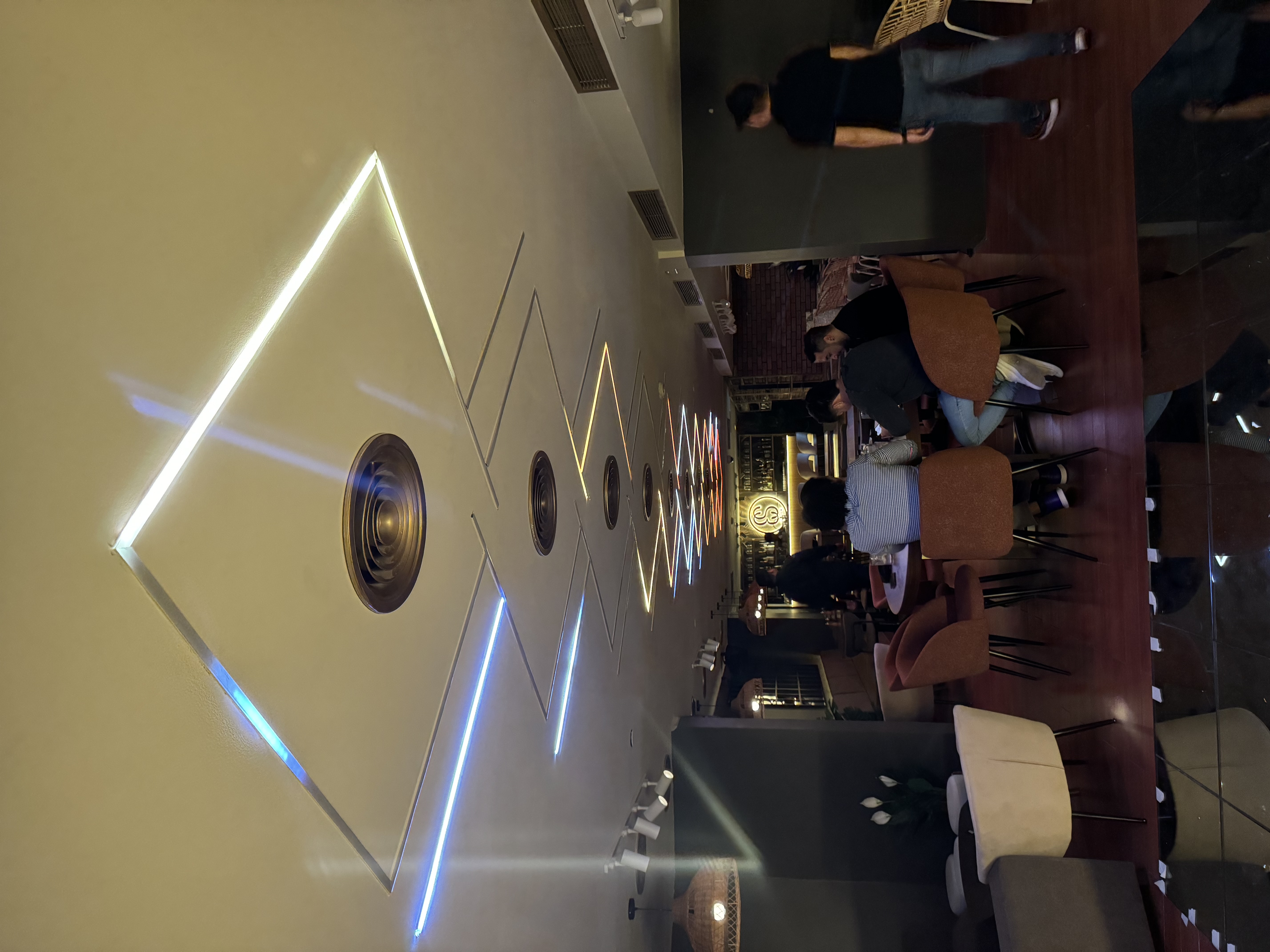Restaurant interior architectural LED lighting design UAE